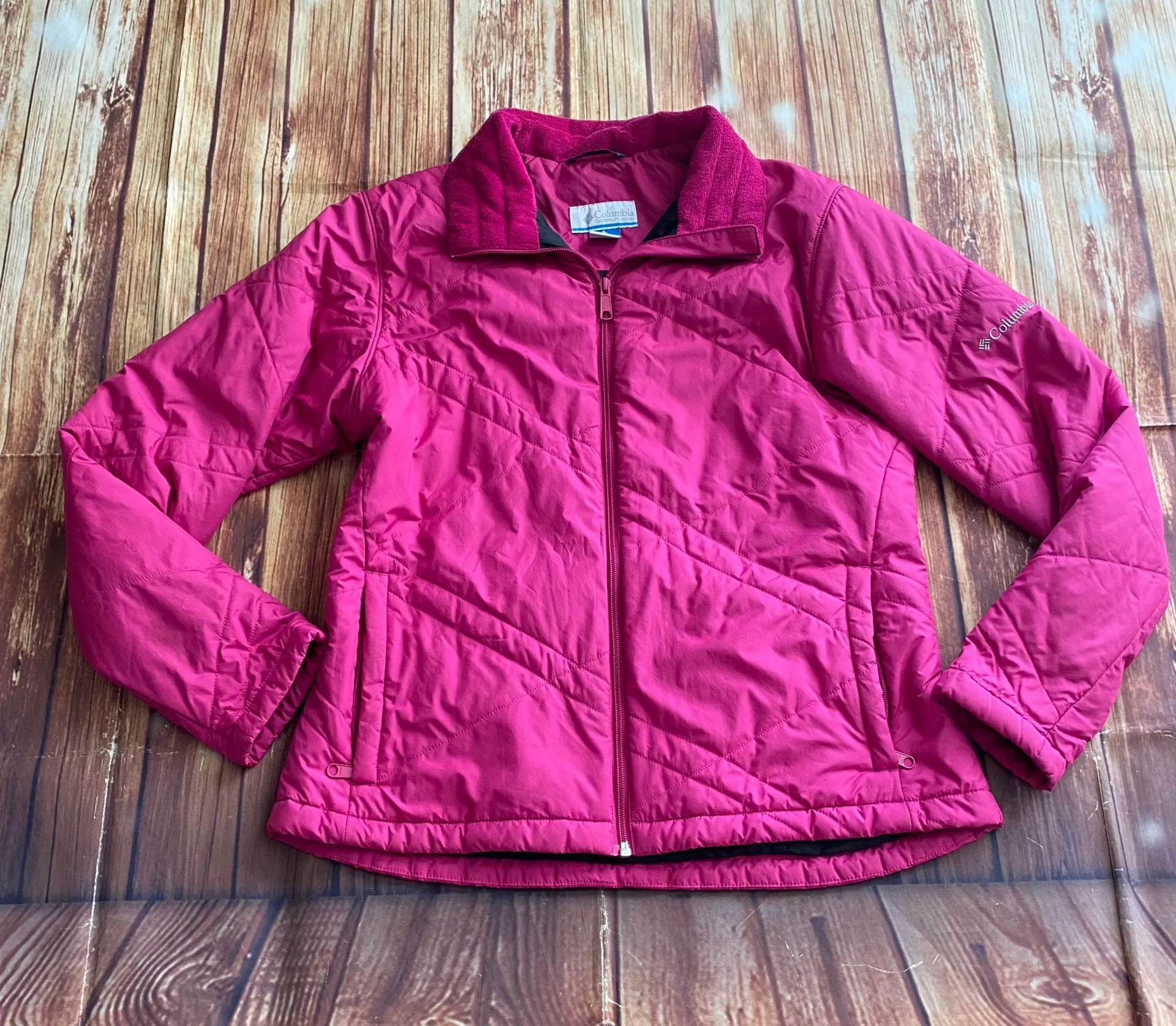 Columbia Women’s Pink Light Jacket Sz Large - Image 3