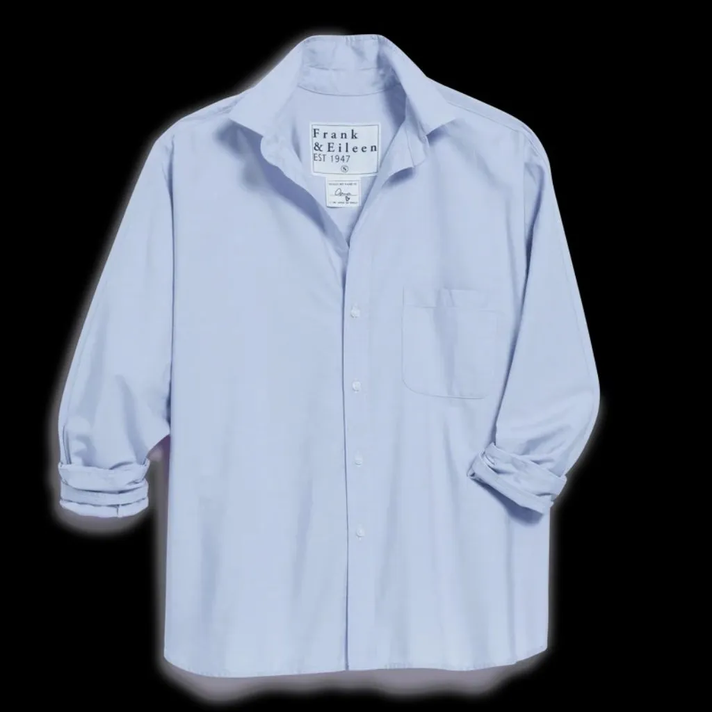 Frank & Eileen Oona Sleeveless Button Up Shirt in French Blue, Size Small - Image 4