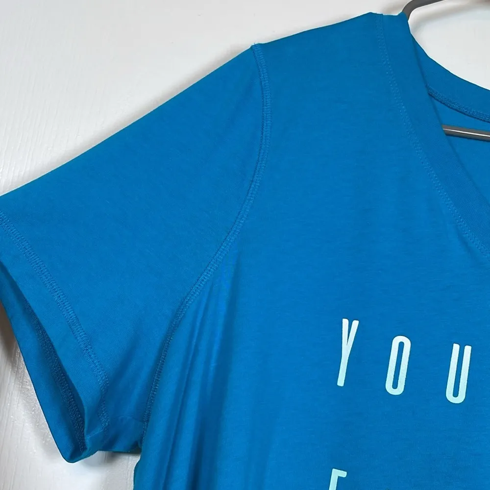 Lane Bryant YOU ARE ENOUGH Teal V-Neck Pullover Shirt Size 18/20 EUC #2885 - Image 4