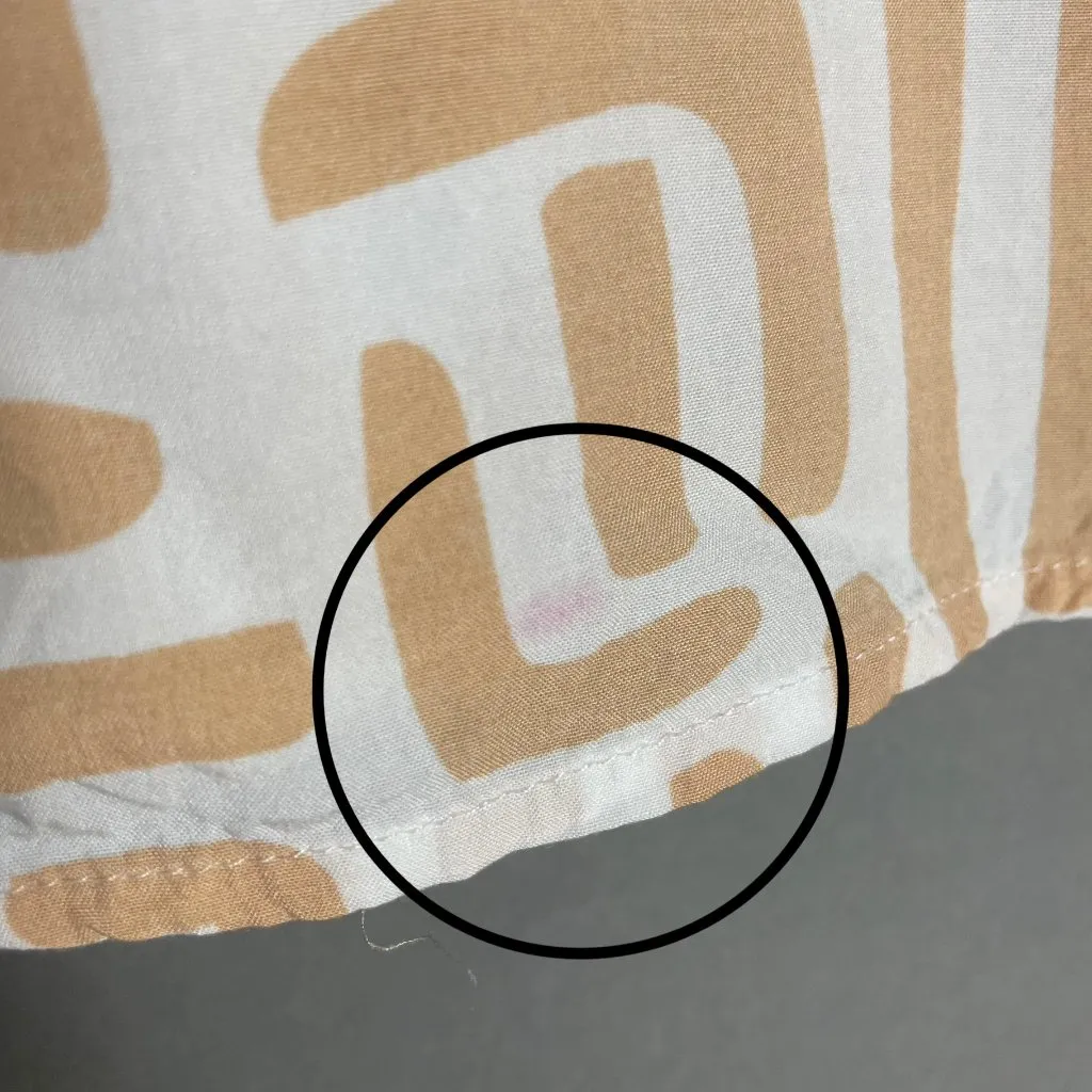 Sunburst Kiss Top Abstract Print Women Size Small White Cream Artsy Blouse Funky - Image 8