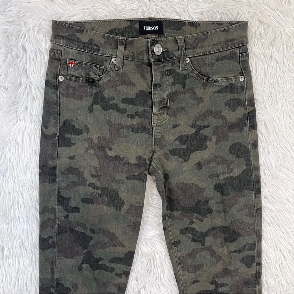 HUDSON Nico Mid-Rise Ankle Green Brown Camo Denim Jeans 26 - Image 3