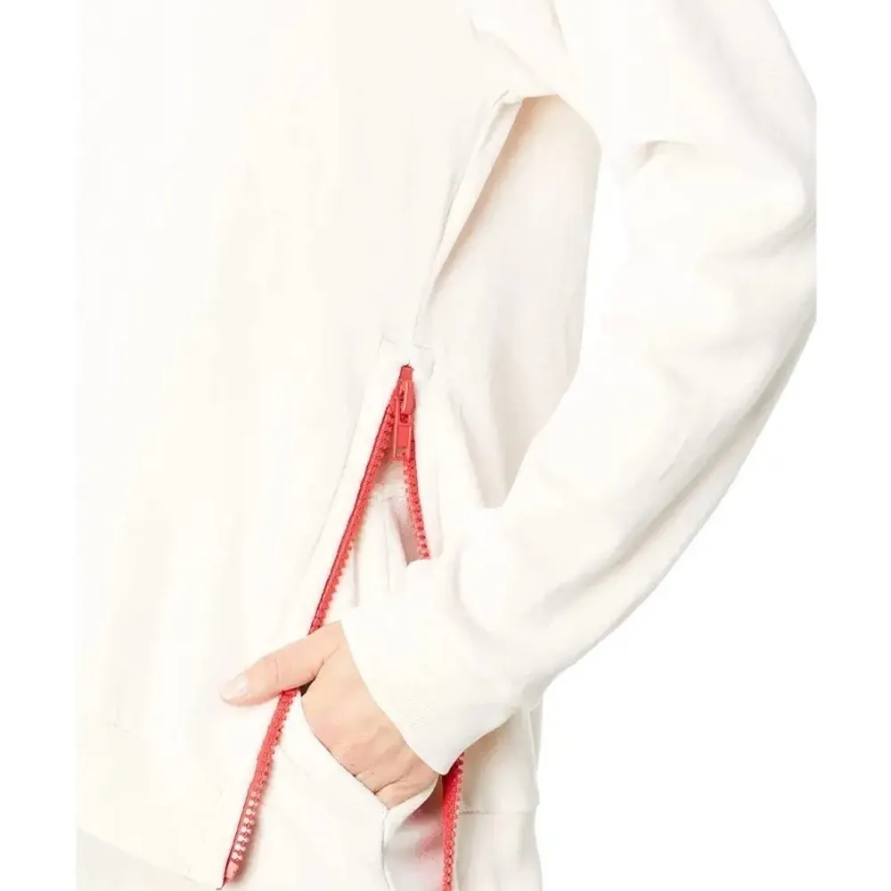 NWT Sundry Side Zip Velour Sweatshirt  I Beige Women’s M Gorpcore Mean Girls - Image 3