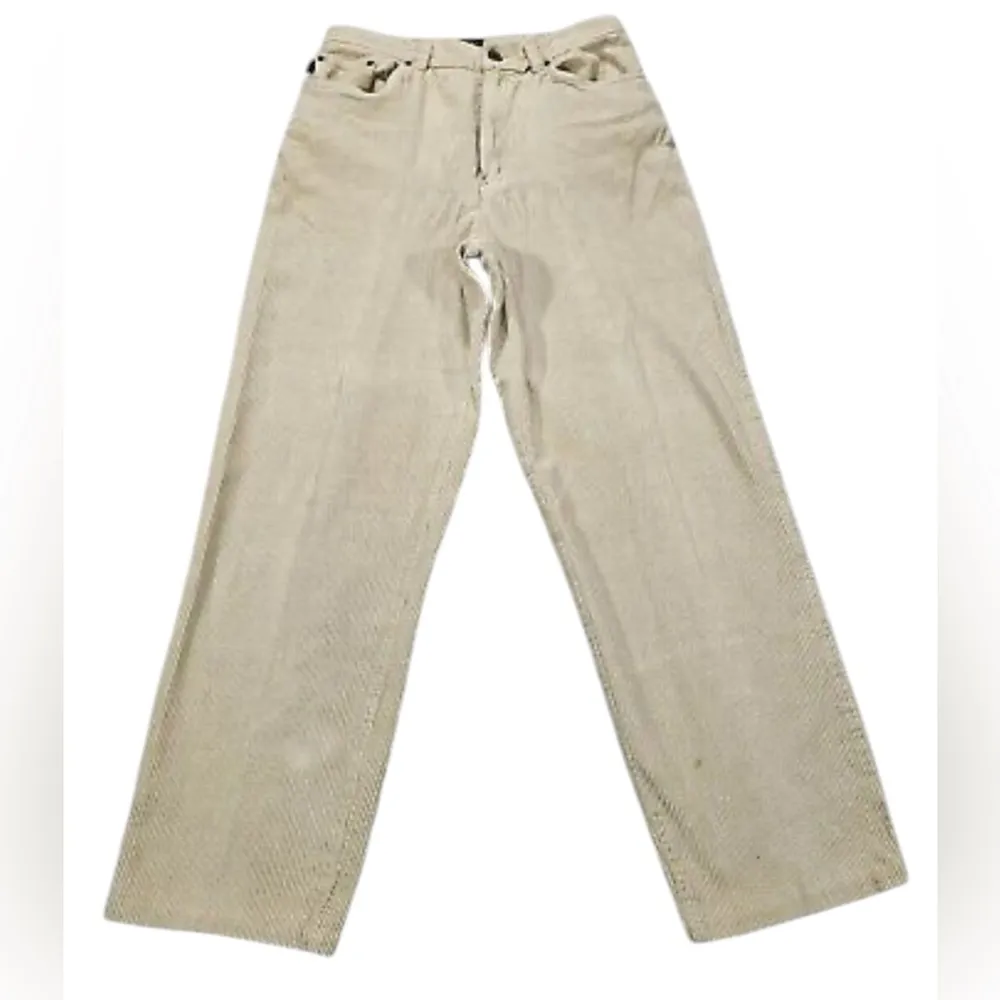 Vintage Ralph Lauren Beige Corduroy Pants LRL Lauren Jeans Plus Size W 18 - Image 3