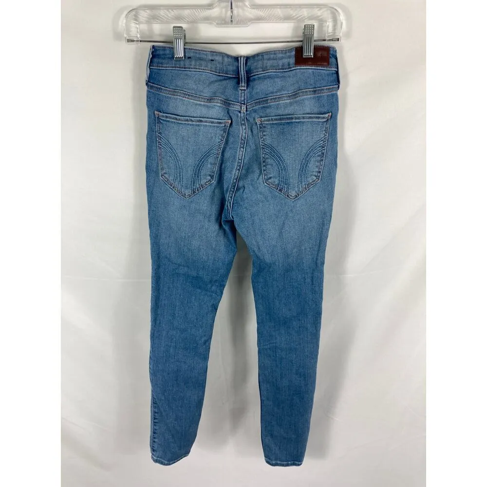 Hollister High Rise Super Skinny Distressed Jean Size 3S W26 L26 - Image 4