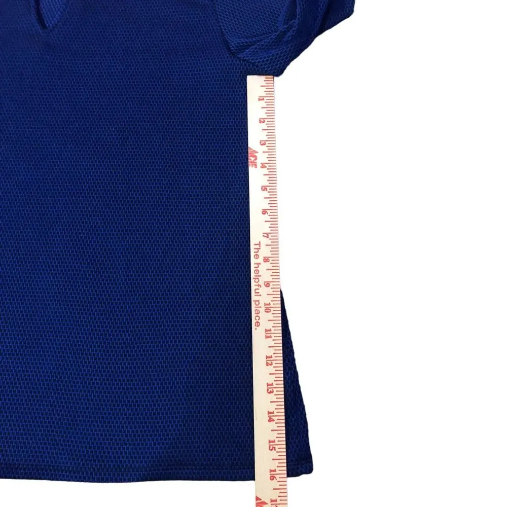 Dana Buchman Blouse Womens L Used Blue Black - Image 11