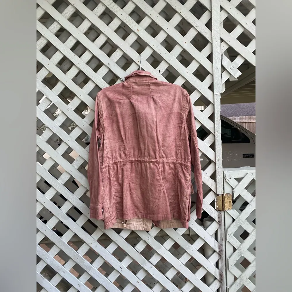 ❤️Free People Double Cloth Military Jacket Pink - Image 3