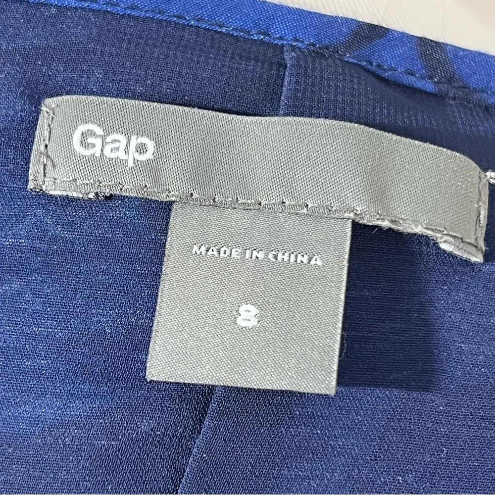 Gap Shift Style Blue Floral Dress Size 8 - Image 7