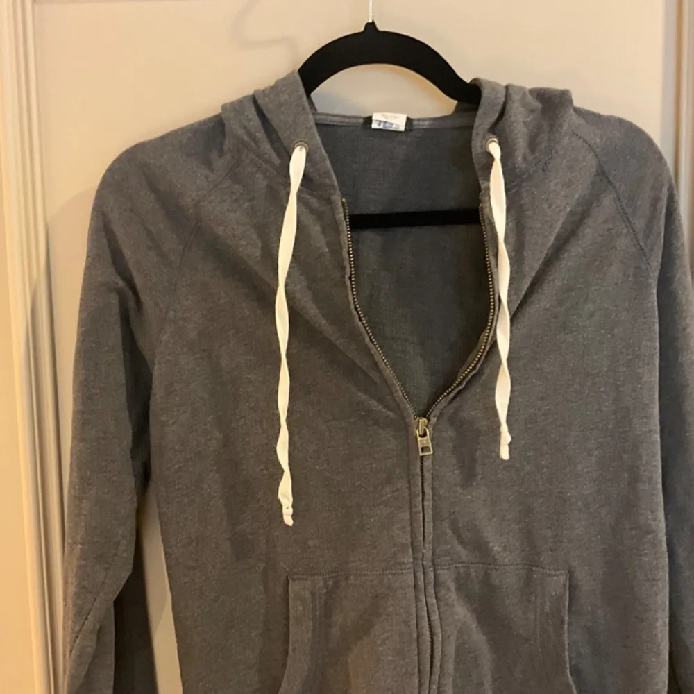 J.Crew Sweatshirt Hoodie Hoody Dark Heather Gray Full Zip Size Small - Image 7