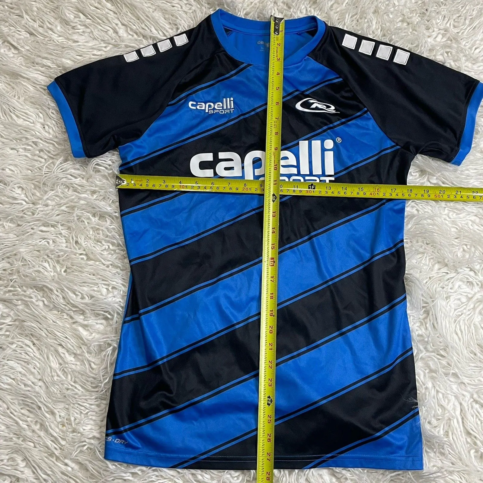 Capelli Sport Missouri Rush Soccer Jersey Women's Blue Black Striped Size XL - Image 3
