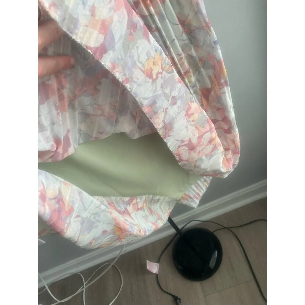 NWT RD Style Hannie Cross Over Halter Dress - Neutral Green Floral Size Small‎ - Image 8