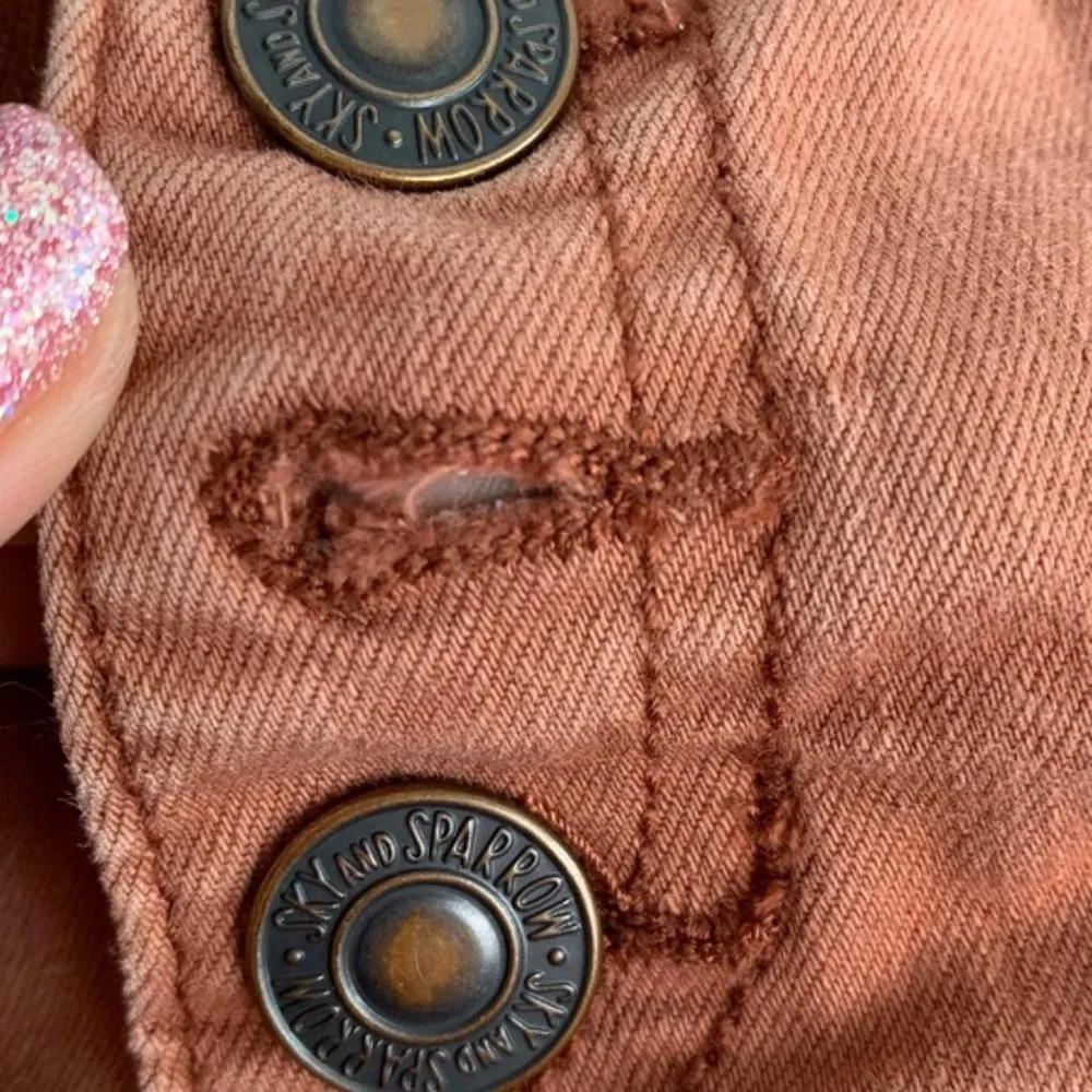 Sky & Sparrow Rust Distressed Shorts - Image 4