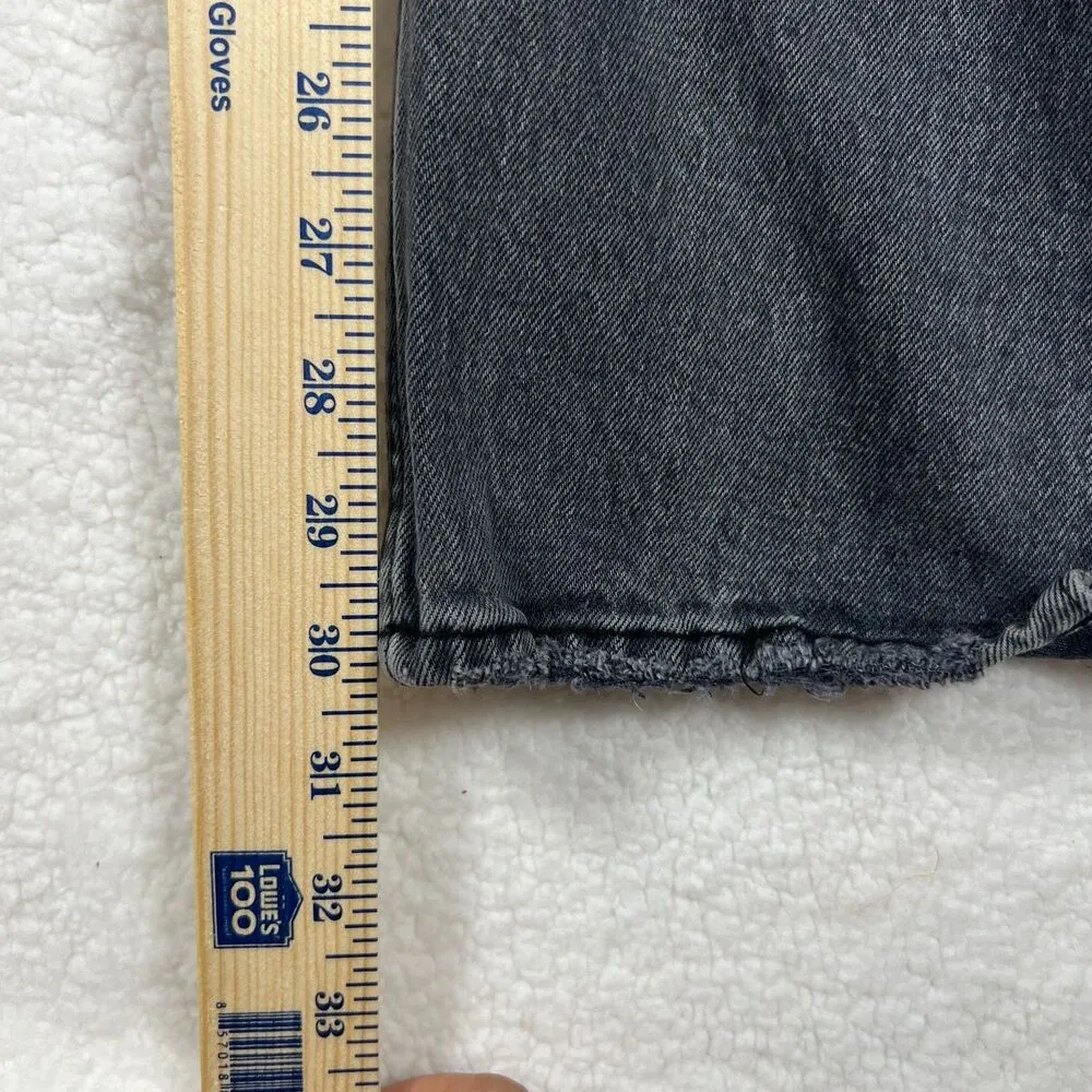 Abercrombie & Fitch 90s Straight Ultra High Rise Curve Love Black Jeans 27 / 4R - Image 6