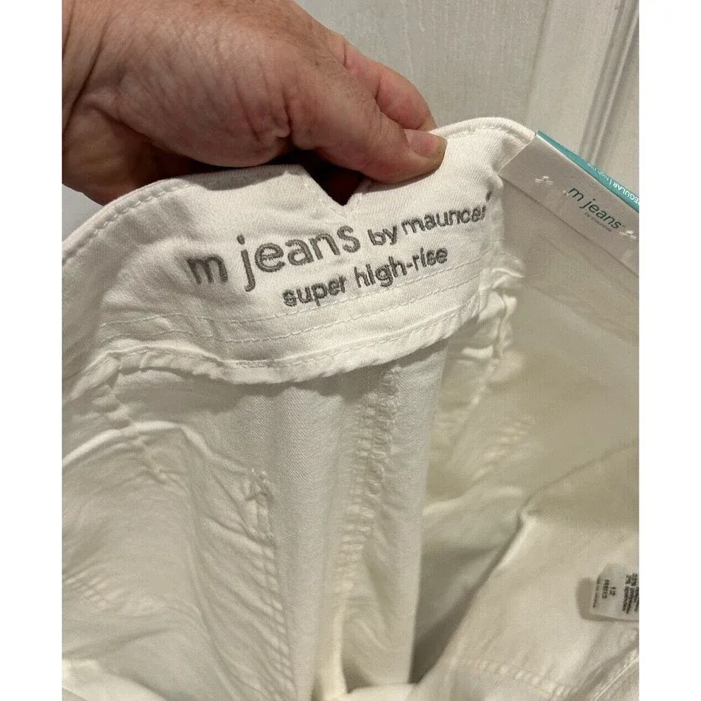 Maurice's Super High Rise Flare Super White Jeans sz 12R‎ Womens NWT - Image 7