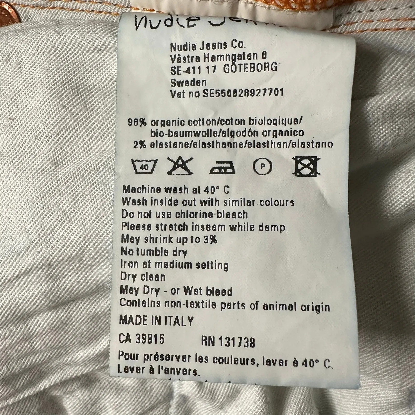 Nudie Jeans Co High Kai Skinny Crop High Rise Dark Wash‎ Denim Jeans 26 Blue - Image 15