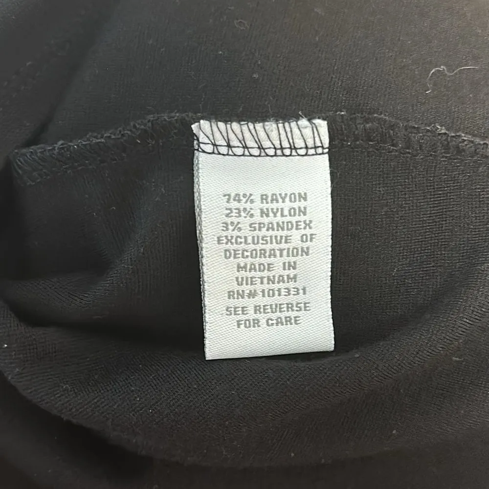 Luxe Comfort Mesh High Neck Cross Back Mini Black Dress Sz Small - Image 12
