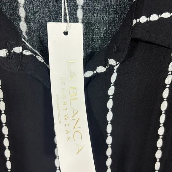 La Blanca $123 NWT‎ City Lights Button Up Shirt cover-up Dress M - Image 3