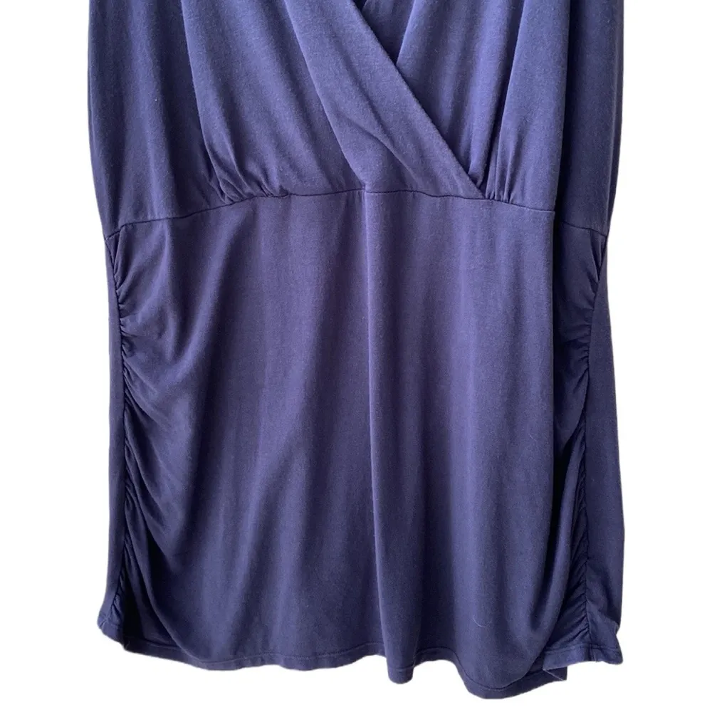 💙 I.N.C. Macy’s Navy Blue Sleeveless Surplice Side Ruching Tank Top, Plus 2X - Image 7