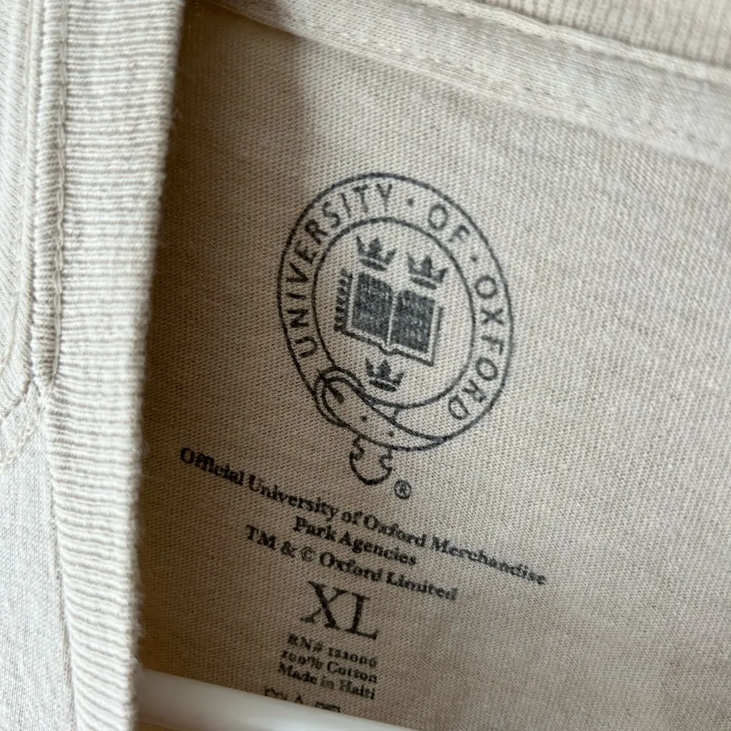 Oxford University Beige Crop Top Blue Size XL - Image 2