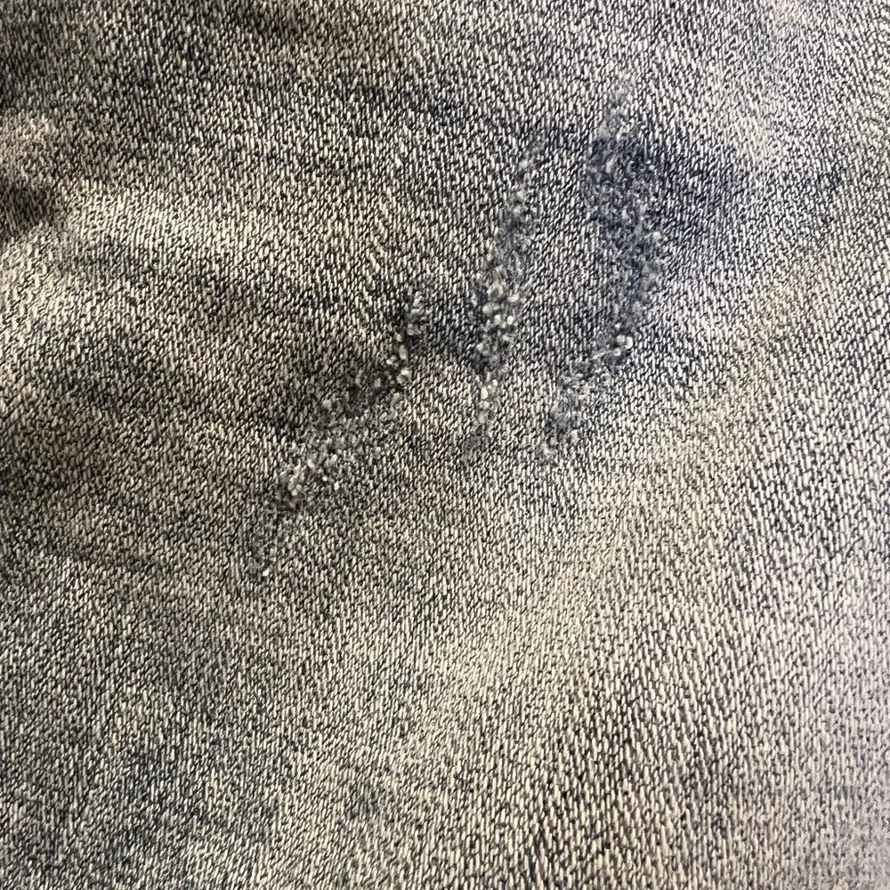 Cosmic Blue Love Jean shorts with white piping down the side size 18W - Image 4