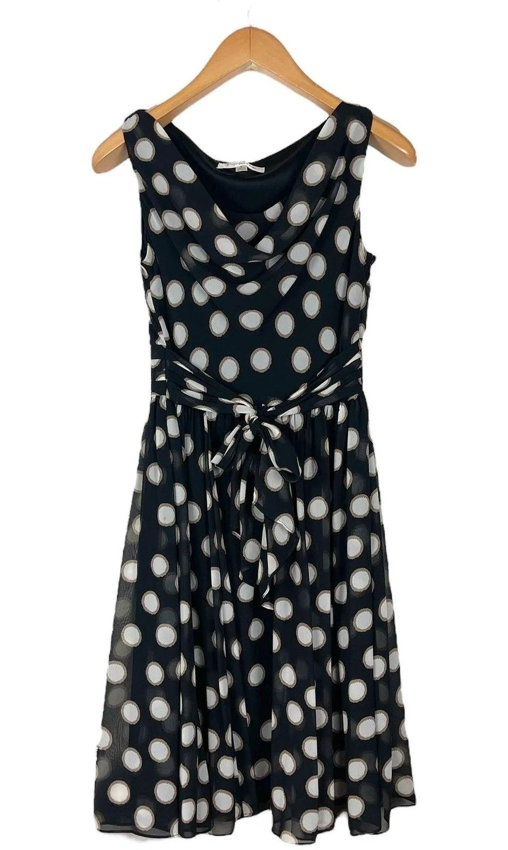 Vintage Y2K Evan Picone Dress Women’s Size 8 Polka Dot Bow Front Dress Formal - Image 1