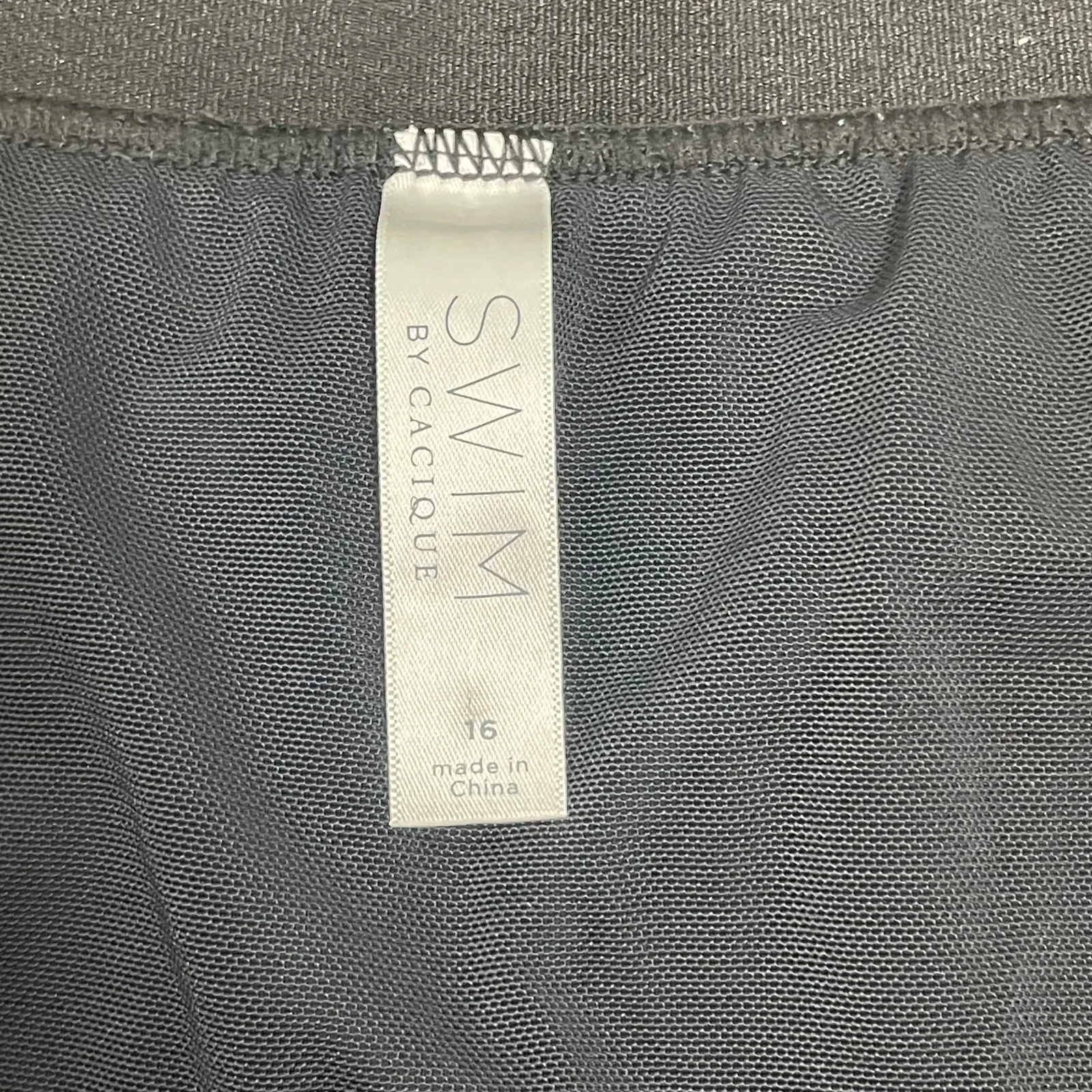 Swim By Cacique Size 16 Swim Bottoms Floral Mesh Ruched Side Swimwear Bikini Black - Image 3