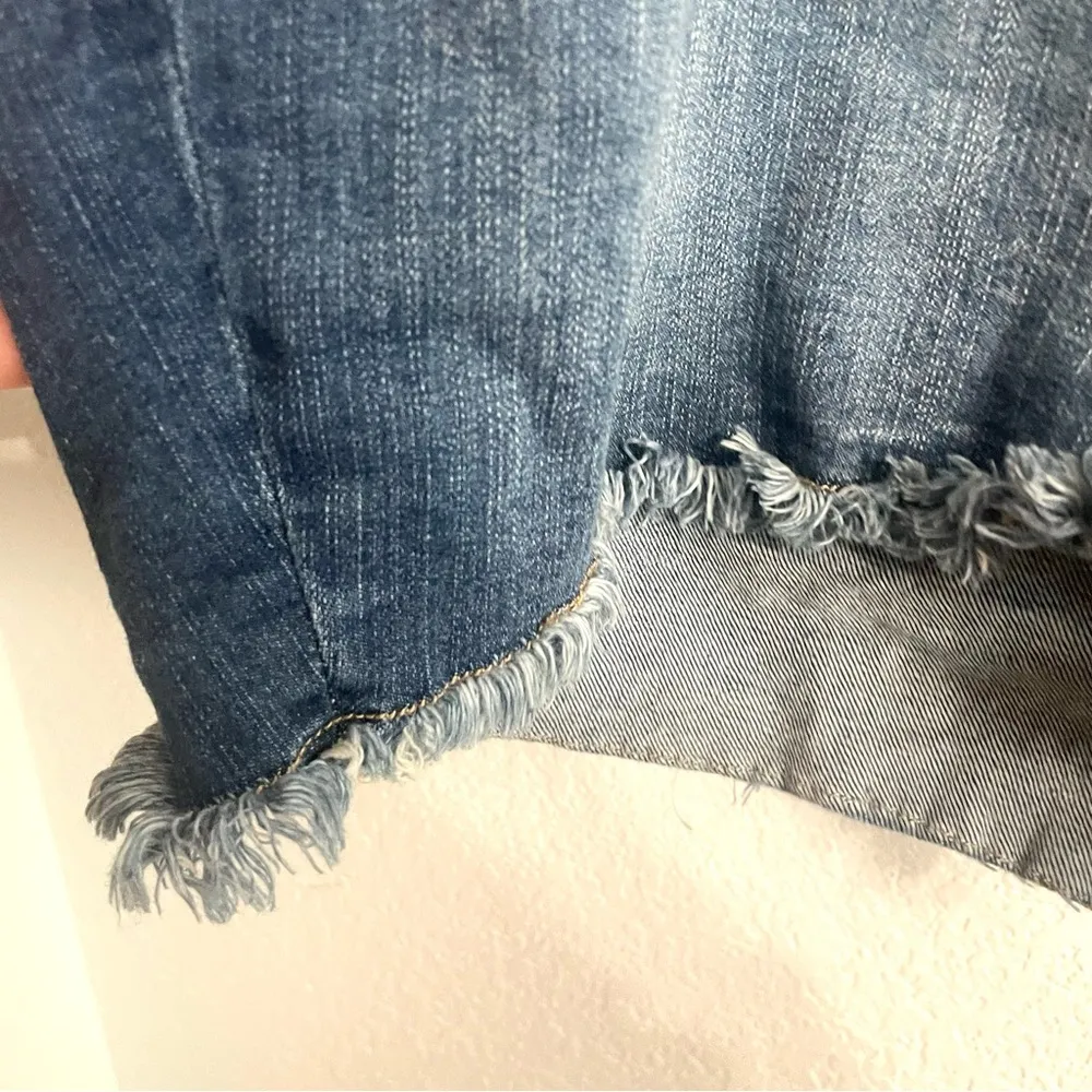 Torrid Womens Shorts Denim Blue High Waist Frayed Cut Hem Plus Size 30 - Image 8