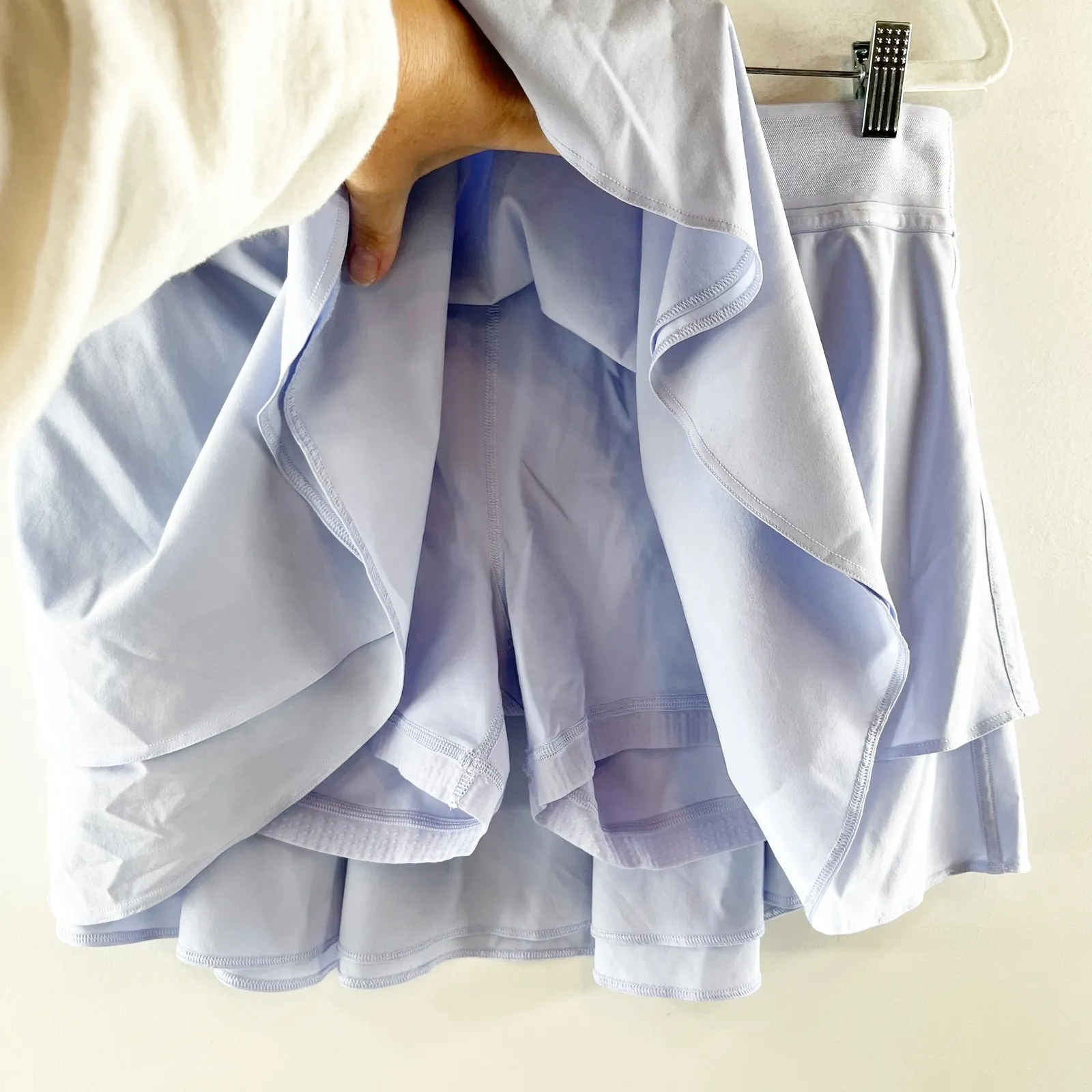 Lululemon Court Rival High-Rise Mini Skirt Skort Long Pastel Blue 12 - Image 9