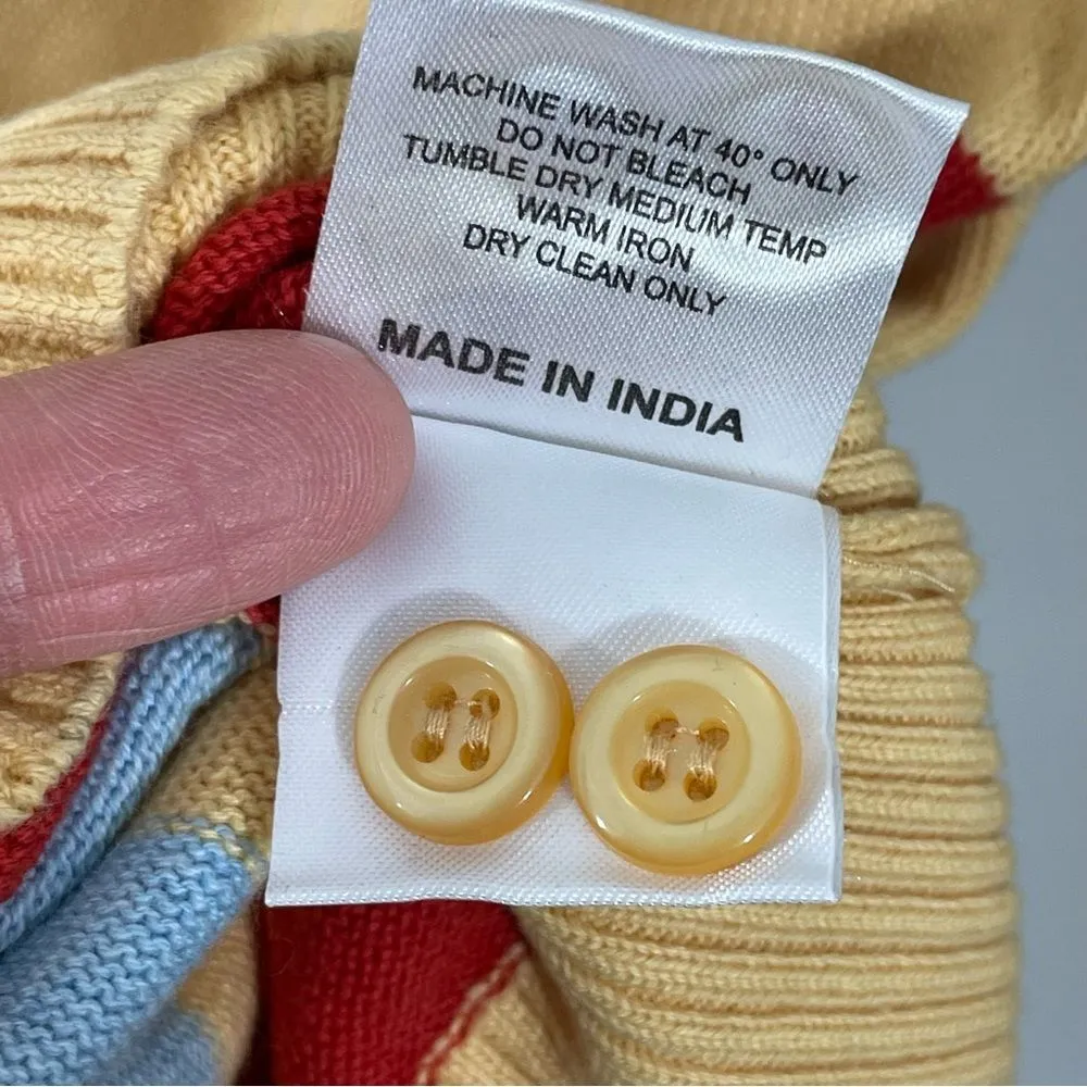 NWT Circus Modcloth Hyped and Striped Yellow Button Front Cardigan Sweater Sz M Size M - Image 5