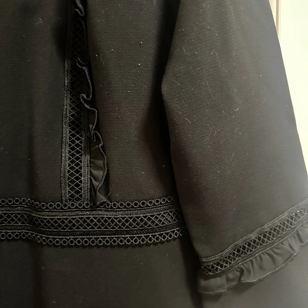 Ann Taylor Lacy Ruffle Doubleweave Dress Size 12 - Image 7