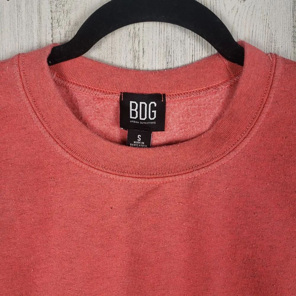NWT BDG Urban Outfitters Light Red Crew Neck Cropped Sweatshirt Women's Small - Image 2