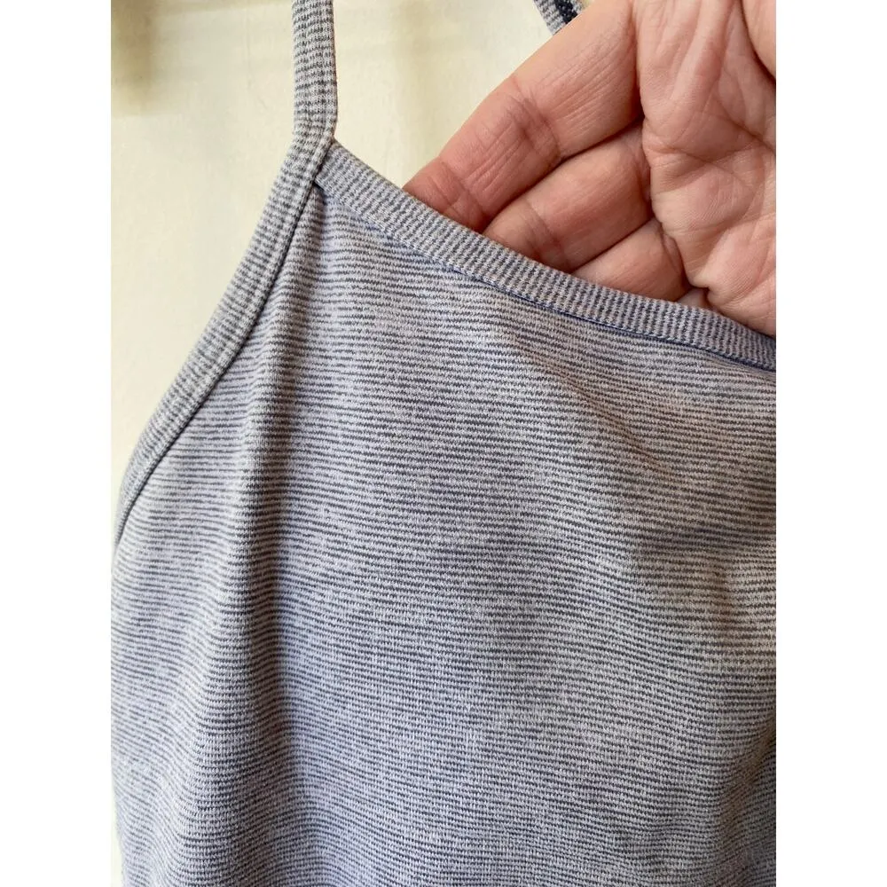 Lululemon Sleeveless Power Y Racerback Tank Top Heathered Gray Women's Size - Image 5