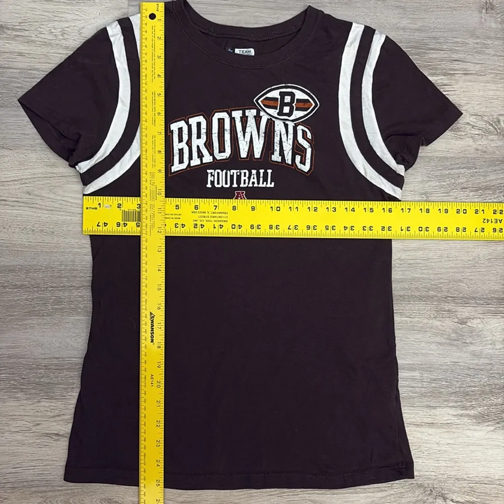 NFL Team Apparel Brown & White Cleveland Browns Football Women's Tee Size Medium - Image 8