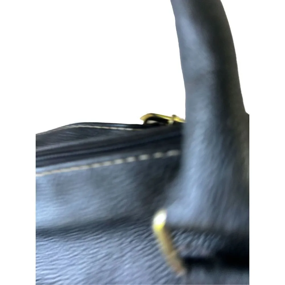 Unbranded
Womens faux leather black purse handbag side pockets dual handle strap Black - Image 5