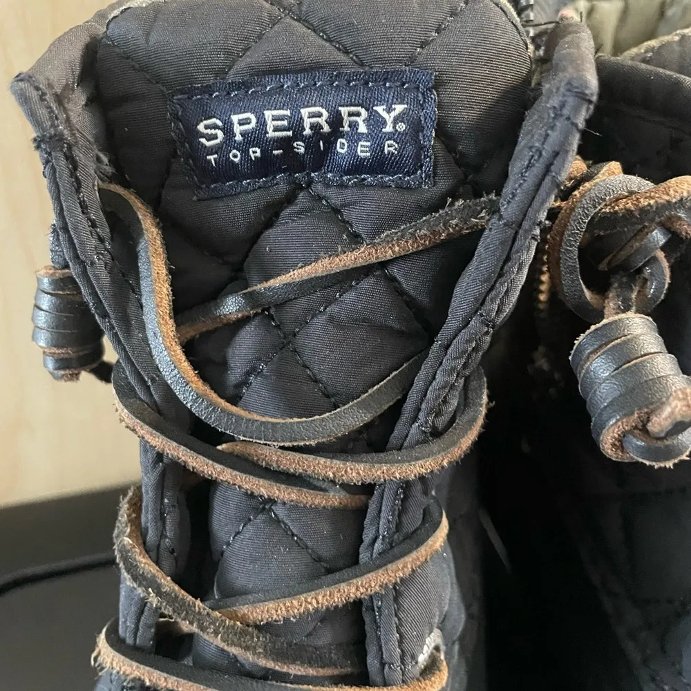 Women's Sperry Top Sider Saltwater Duck Boots Size 6 STS94063  blue Quilted - Image 2