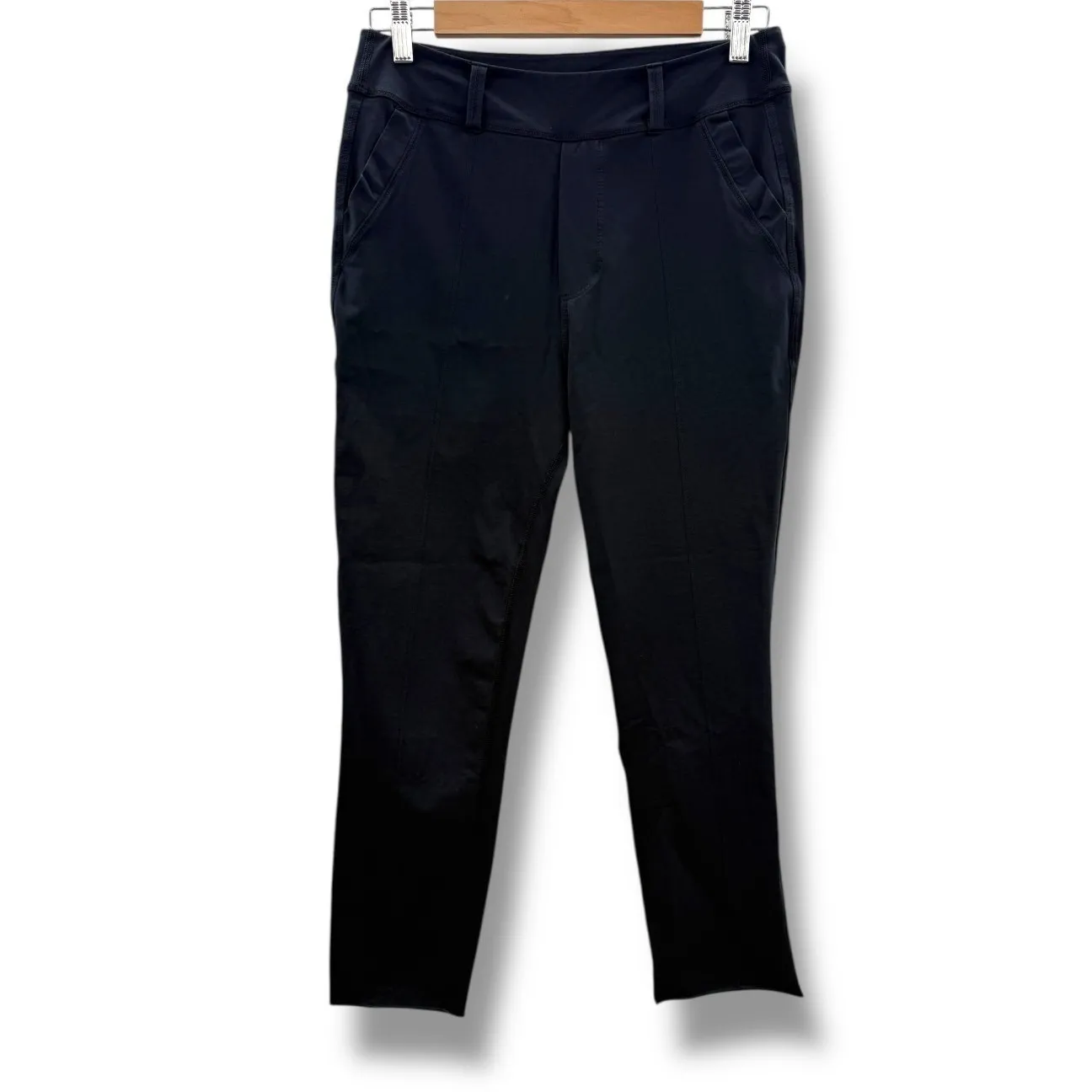 Frank & Eileen Murphy Cropped Trouser Pants Size Medium Black Stretch Slim Fit - Image 2