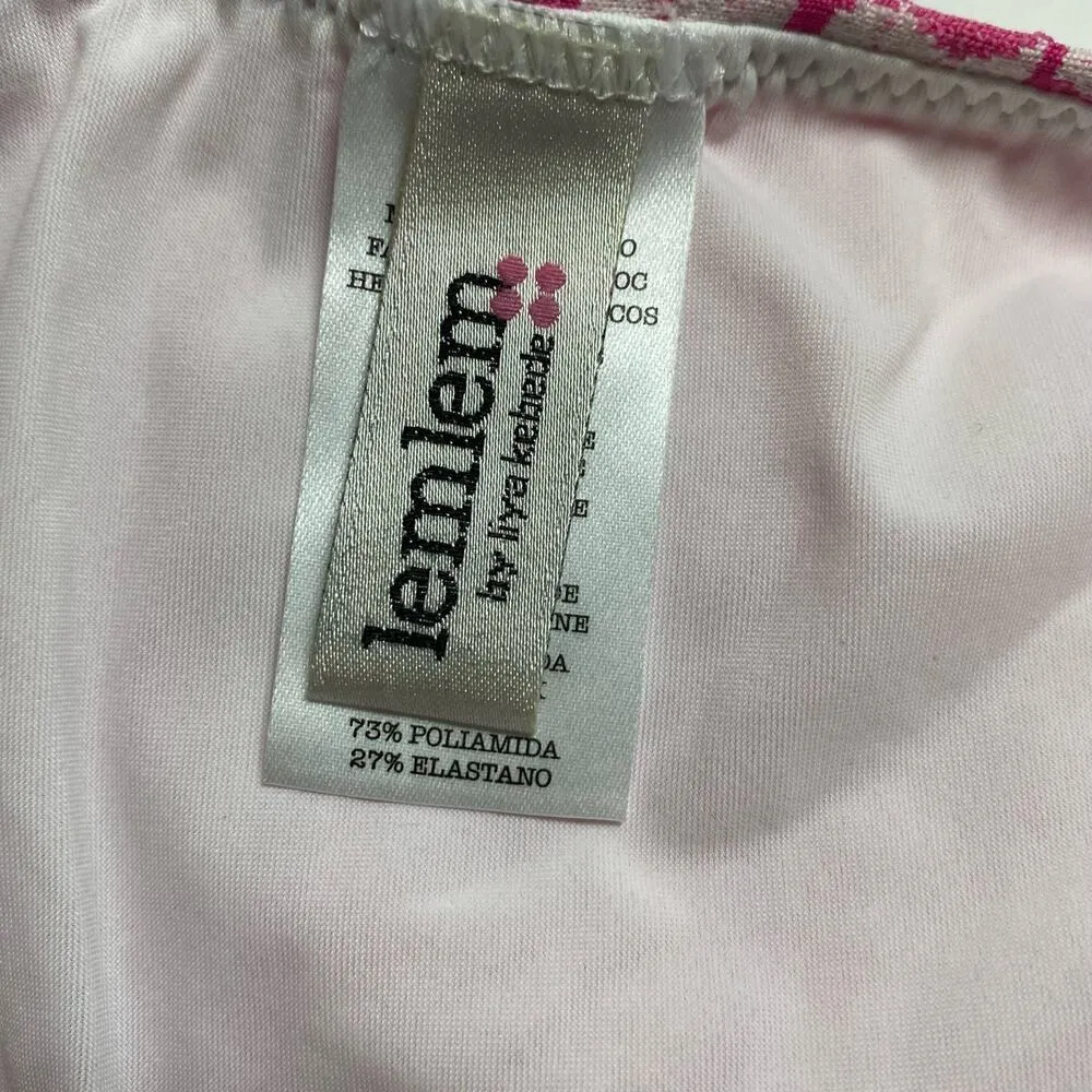 Lemlem Side Tie Pink Textured Bikini Swim Bottoms L Large NWOT - Image 6