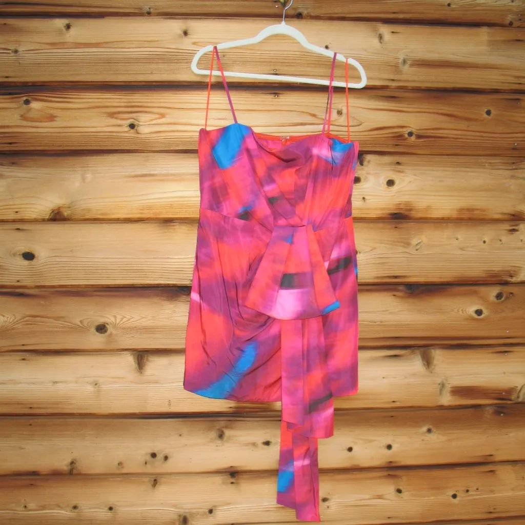 NWT Amur Finnegan Bow Mni Dress Red Size 14 - Image 4