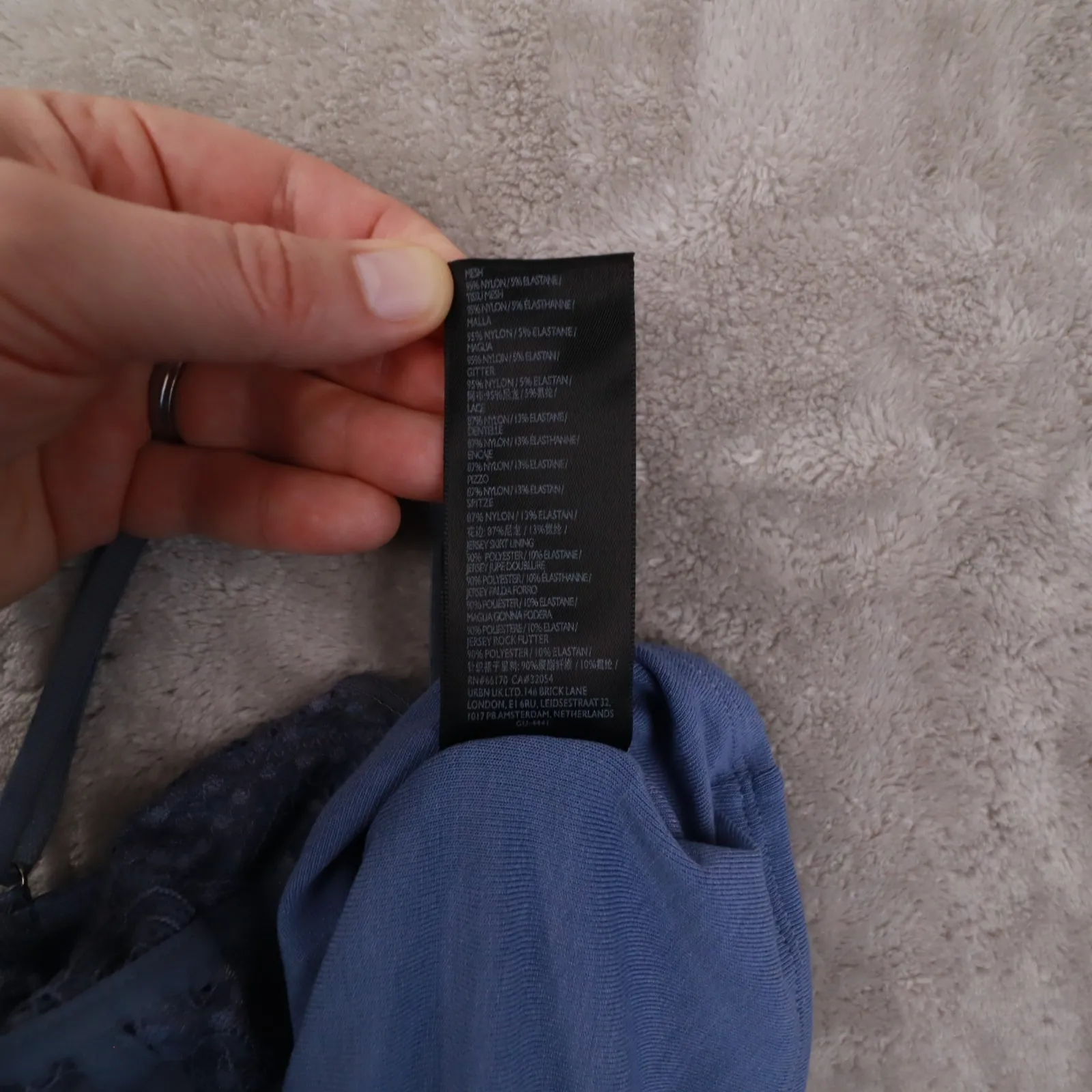 Urban Outfitters Modern Love Bustier Mini Slip Dress Blue Women's Small - Image 10