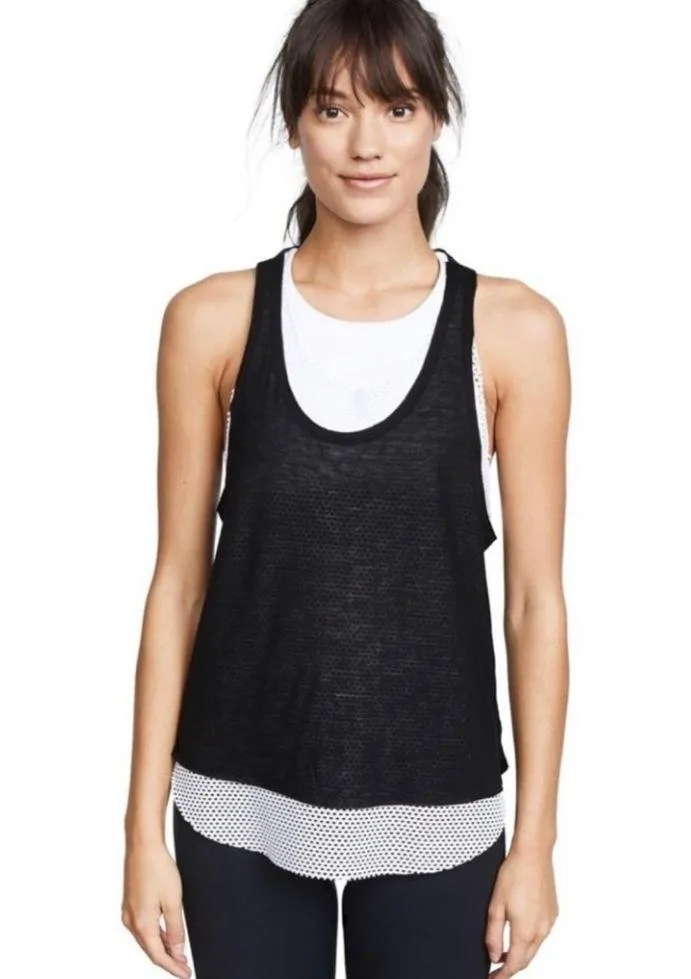 Koral Villa Tank Top in Black White - Image 2