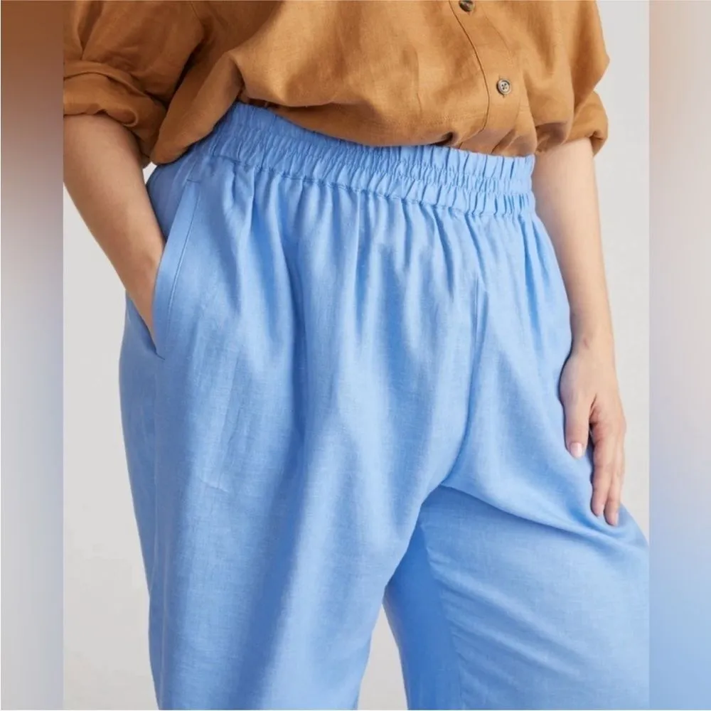 Universal Standard Iris Linen Easy Pull-On Pants Small 14/16 - Image 8
