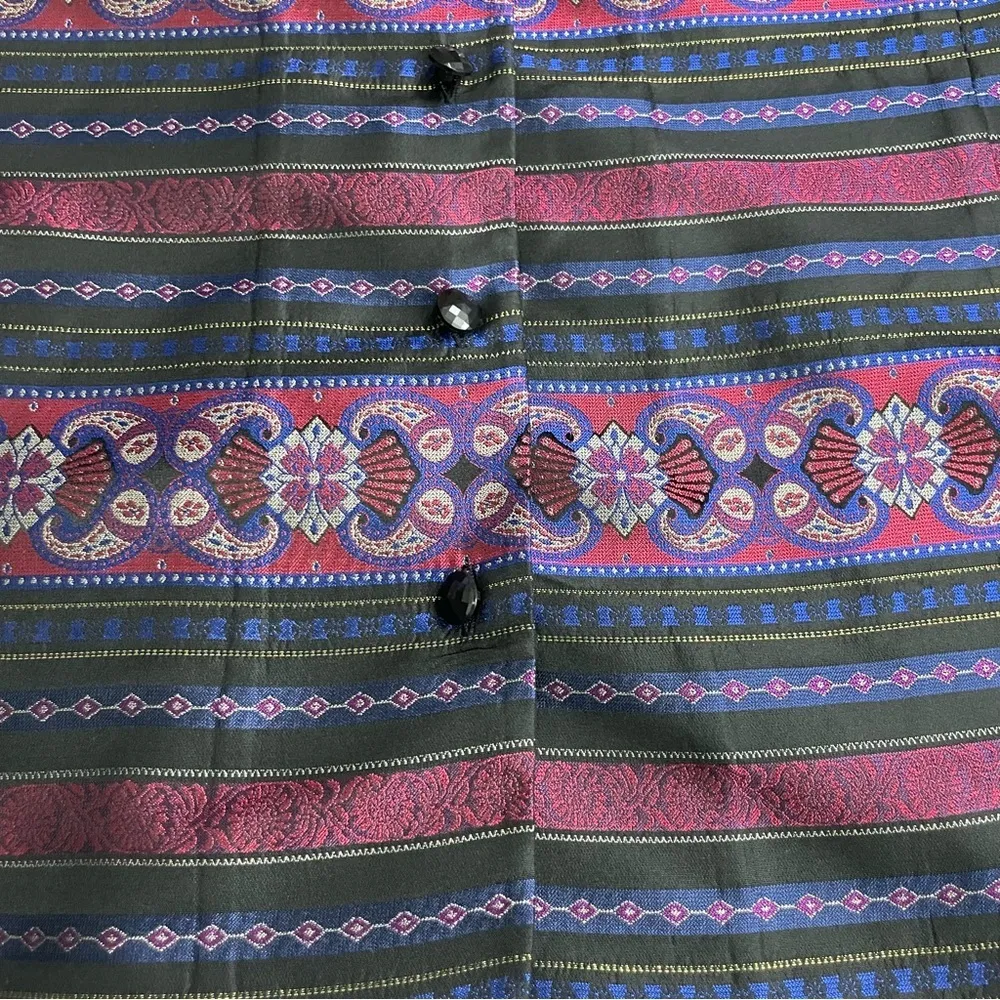 Vintage Talbots Women’s Silk Striped Mandarin Collar Jacket Blazer Size 18 - Image 6