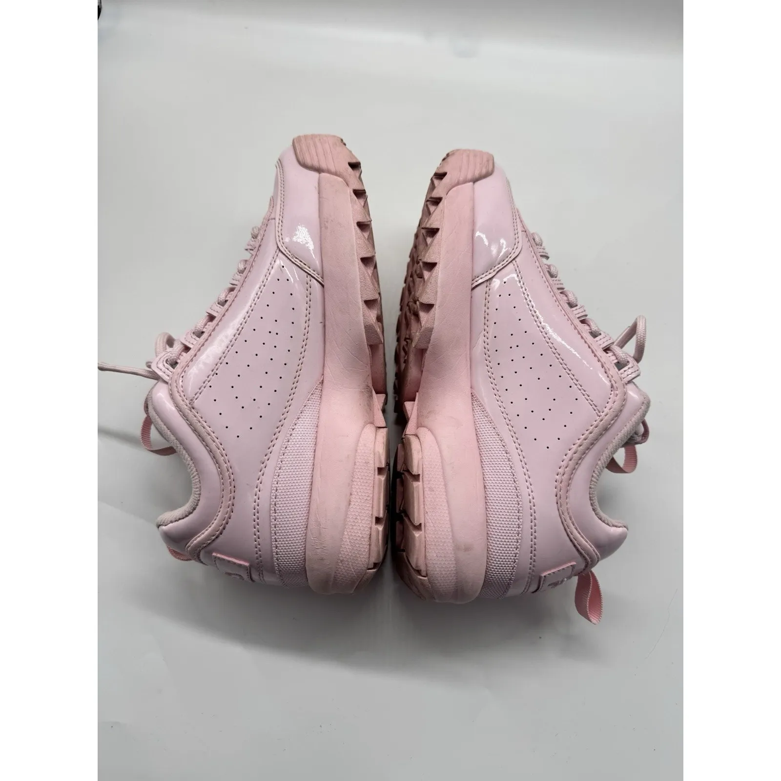 Fila Disruptor 2 Pink Patent Leather Chunky Platform Sneaker Women’s Size 9 - Image 7