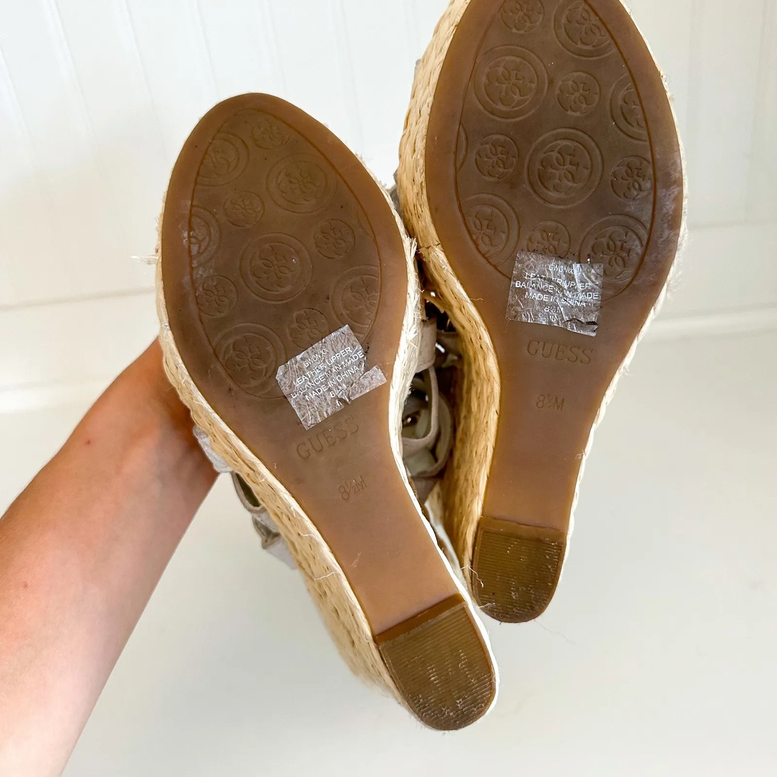 Guess White Wedge Sandals - Image 7