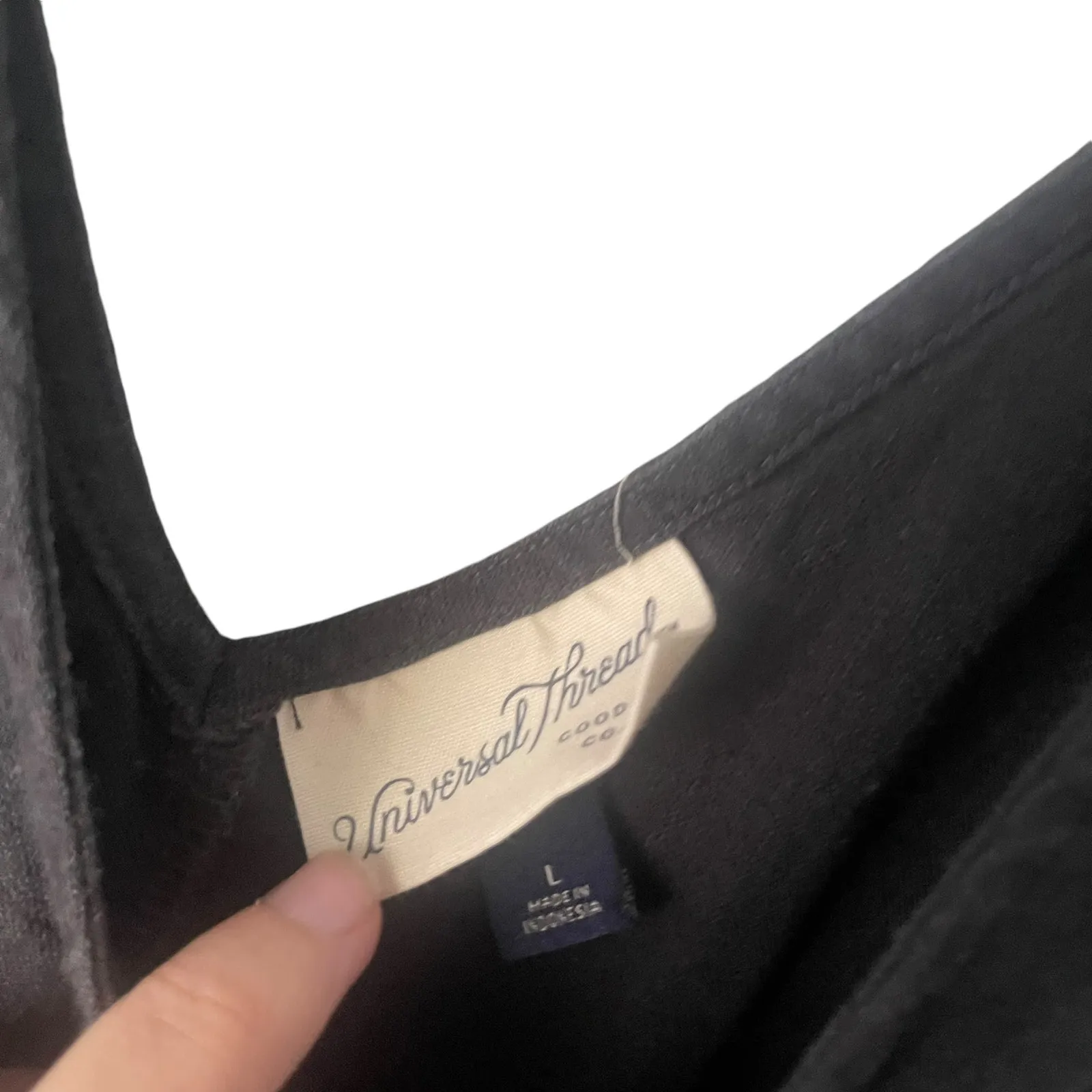 Universal Thread Women's Size Large Charcol‎ Grey Double V Wide Leg Jumpsuit - Image 6