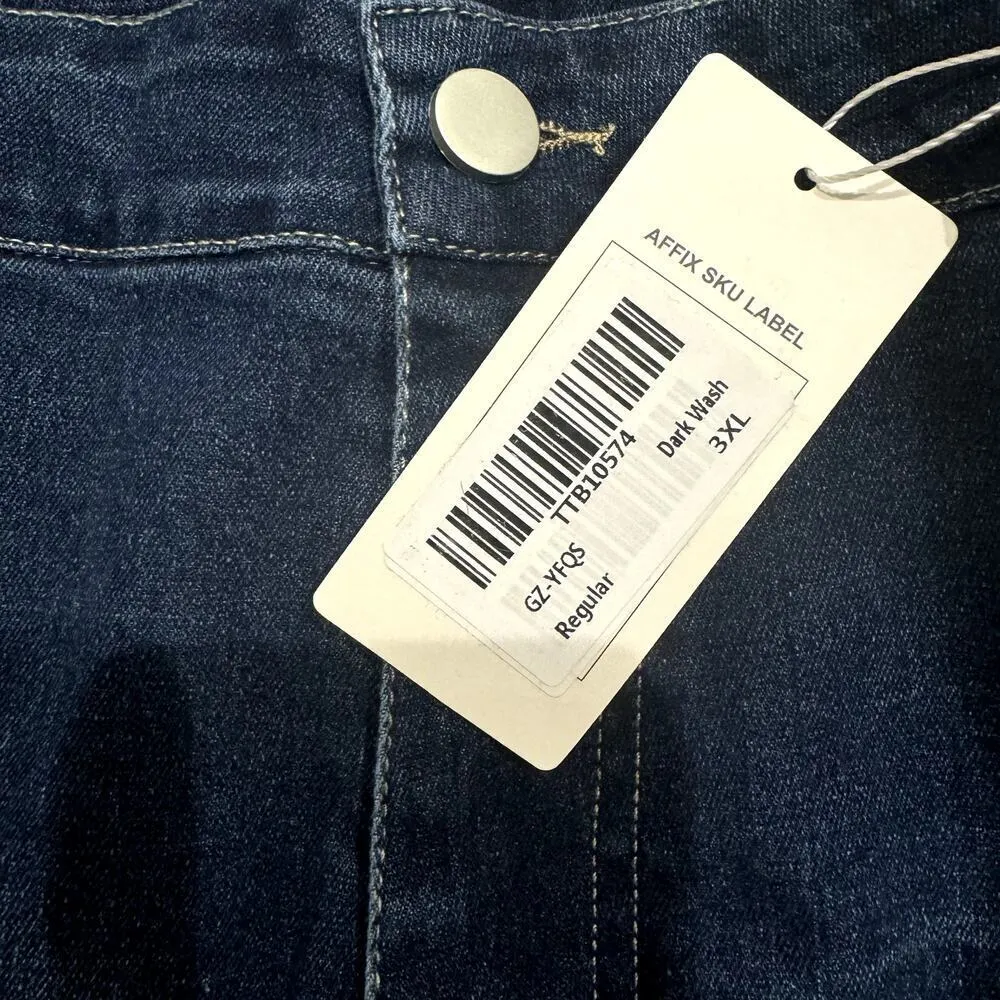 Good Wear Club Straight Leg Ripped Jeans in Blue, Size 3XL(22 - Image 3