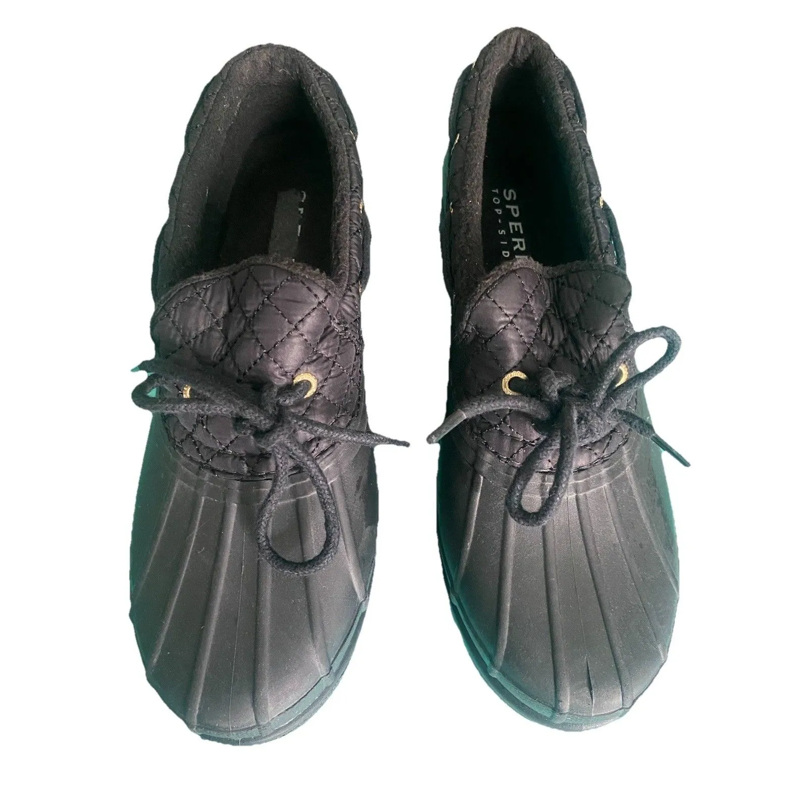 Sperry Top Siders Womens Size 8M Waterproof Rubber Duck Boots Shoes Black - Image 2