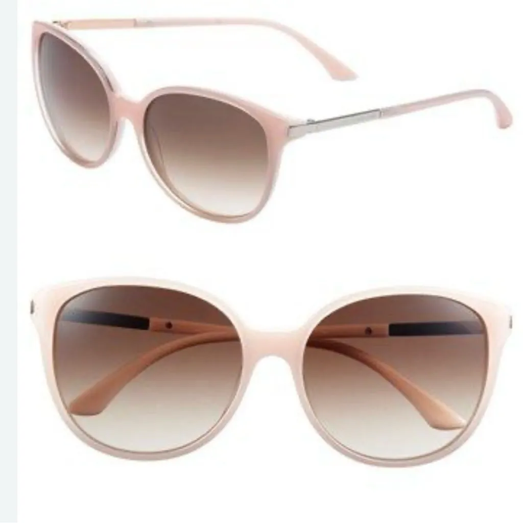 Kate Spade Shawna Light Pink Brown Gradient lens oversize sunglasses & case - Image 2