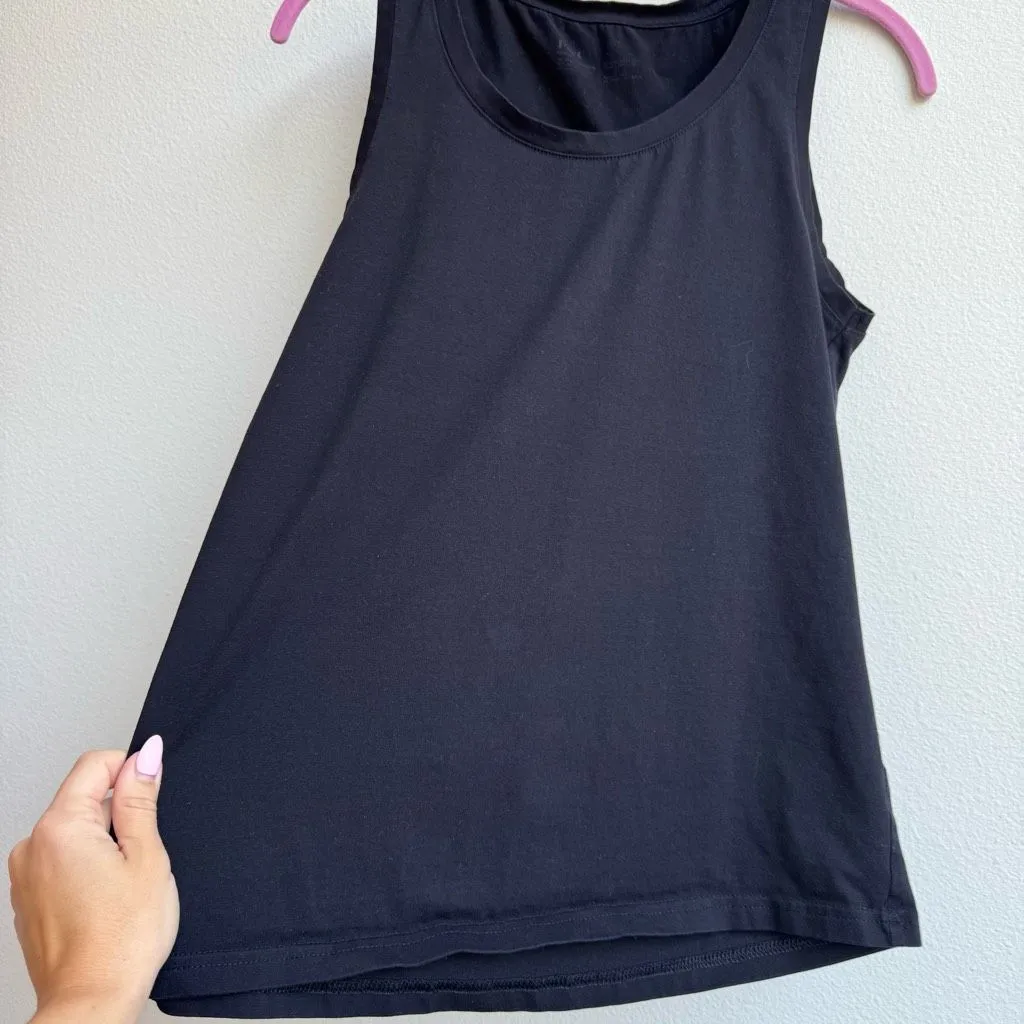 Pact Organic Cotton Sustainable Sleeveless Black Tank Top Blouse Size Large - Image 2