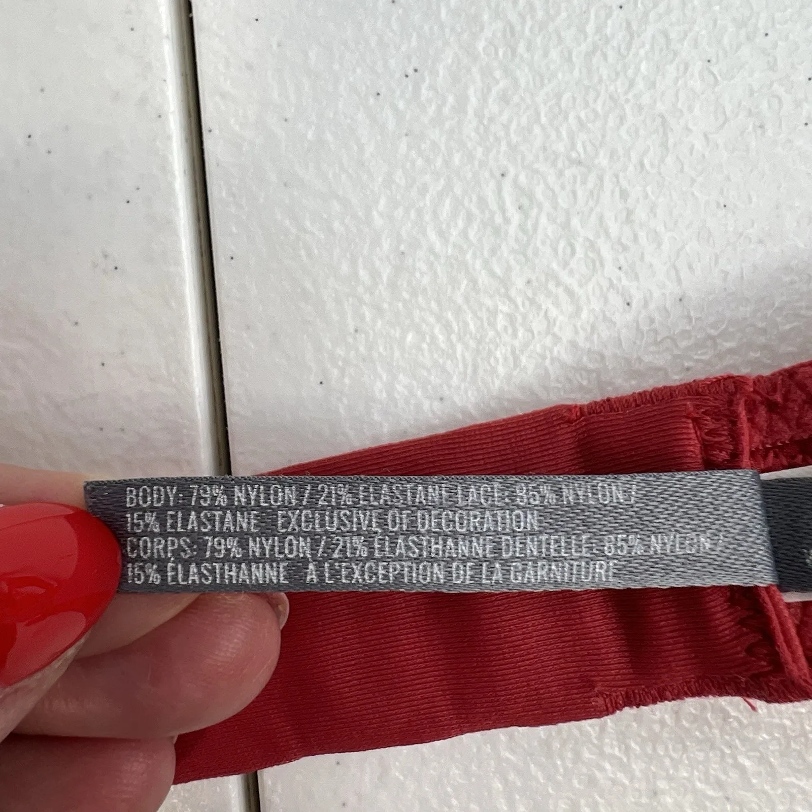 Aerie Happy Size 32A Bra Very Sexy Lined Demi Push Up Underwire Red Lace Plunge - Image 12