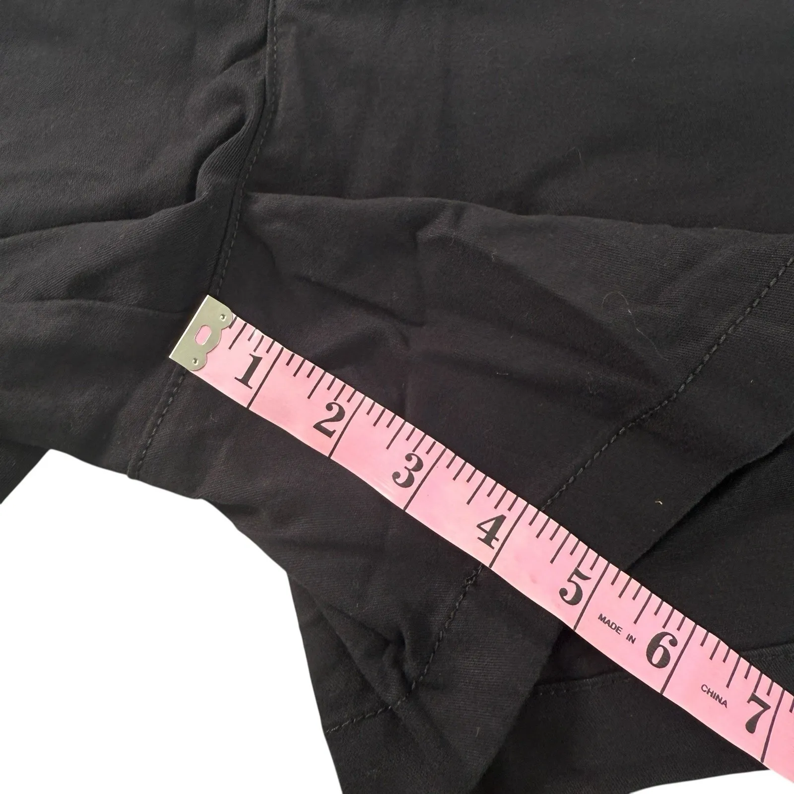 NWTs Gloria Vanderbilt Womens Black Chino Shorts Size 14 Stretch Twill 5" Inseam - Image 5